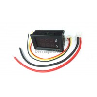 DIGITAL VOLTAGE AND CURRENT DC METER (100V-10A) / DUAL ROWS LED DISPLAY / FINE-TUNING FUNCTION