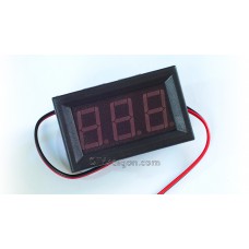 3-DIGIT RED LED 0.56" DIGITAL VOLTMETER, TWO WIRE BOX, 5-120VDC, WITH FINE-TUNING